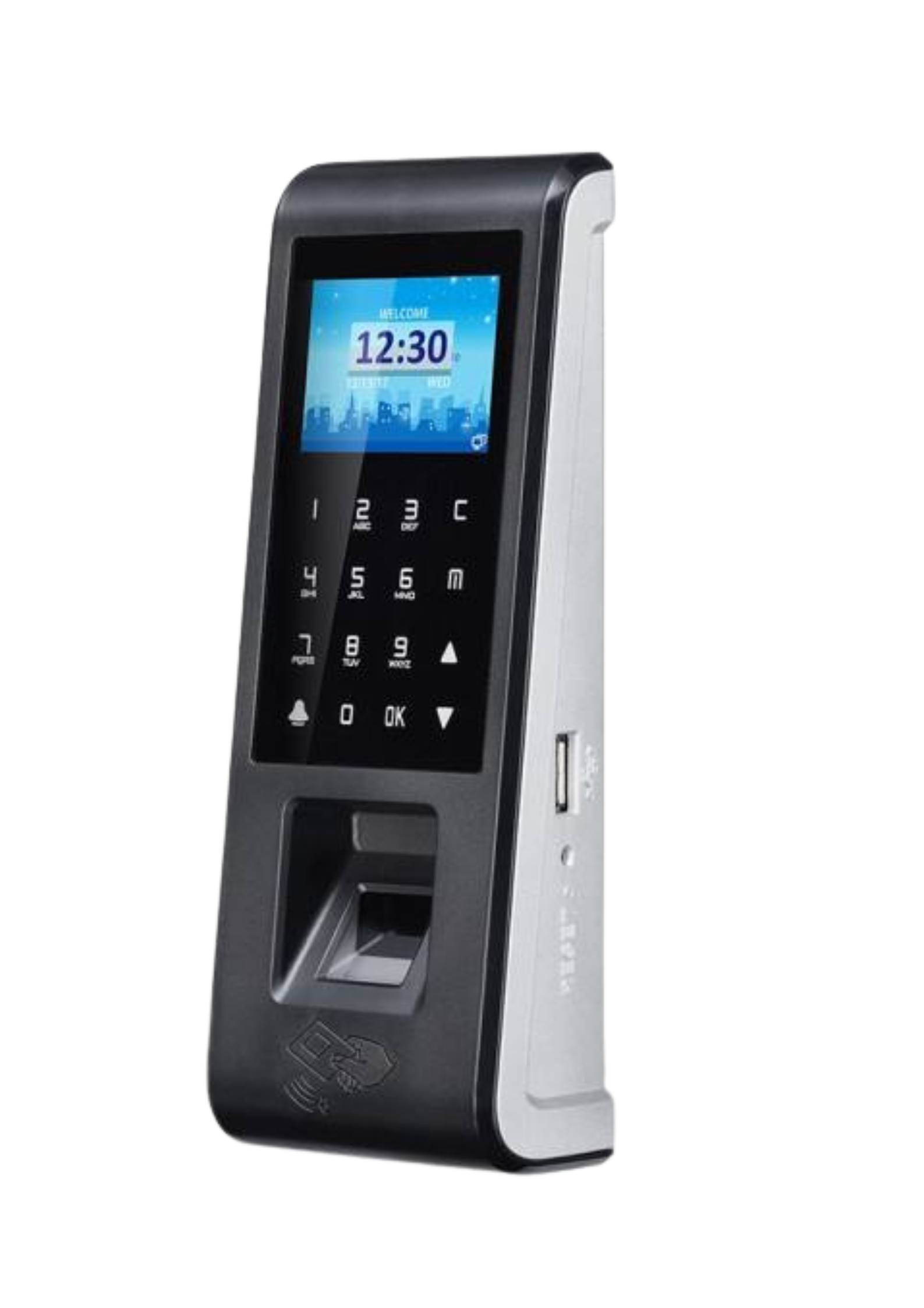 Biometric fingerprint time attendance device with keypad and display